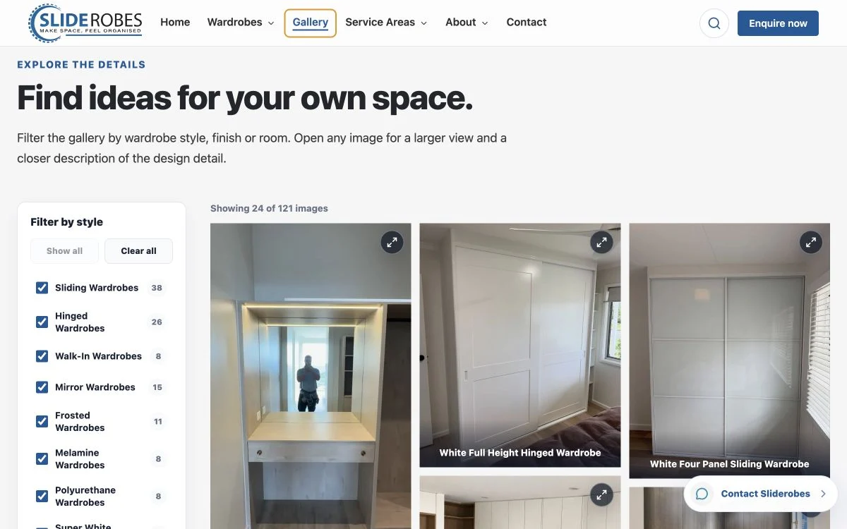 Sliderobes wardrobe, kitchen and joinery project gallery